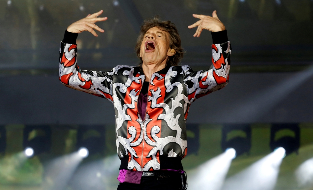 Mick Jagger of the Rolling Stones performs during a concert of their 