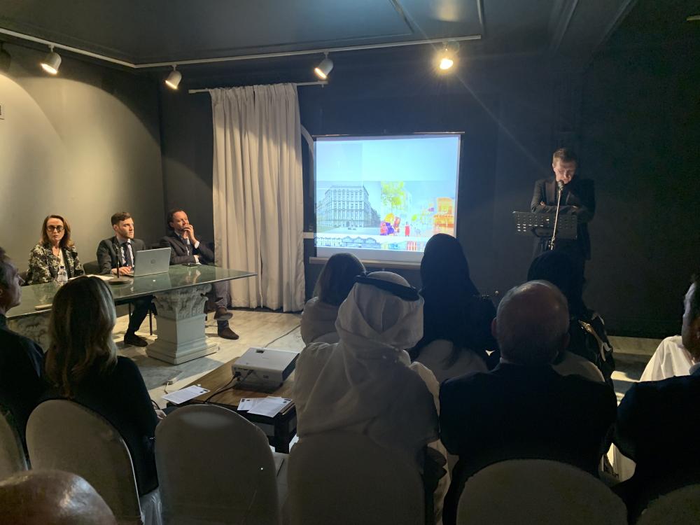 A New Urban Value Branding Public Space” conference at the Italian Club in Jeddah. 