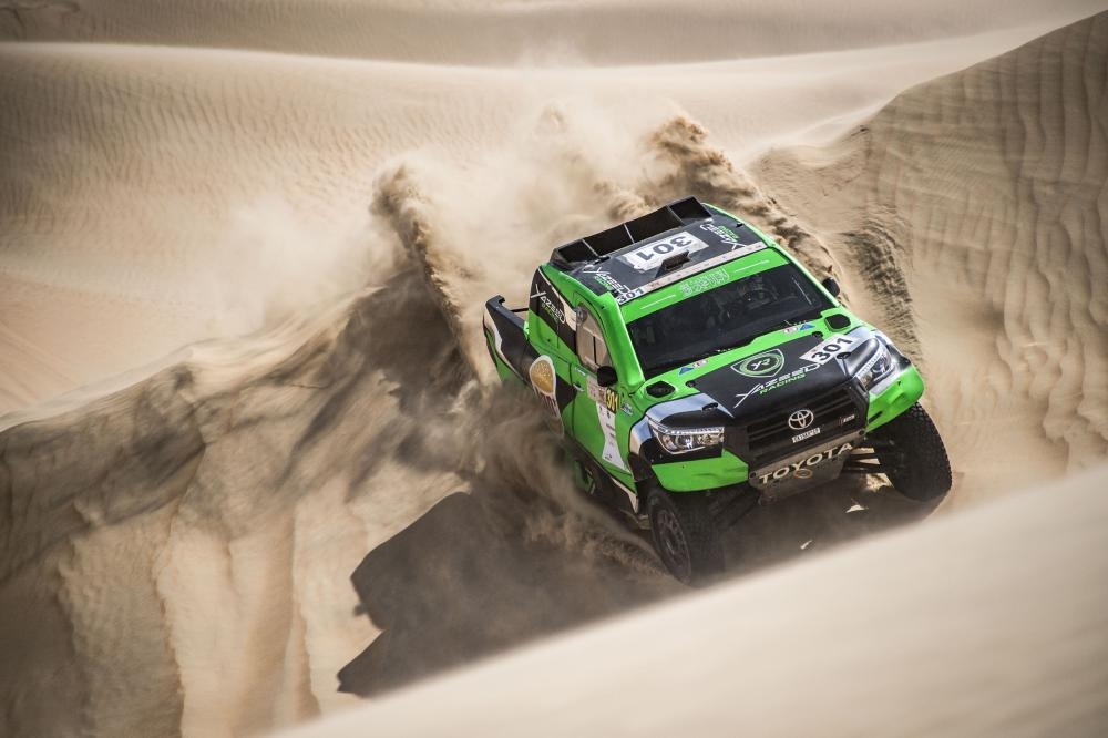 Yazeed Al-Rajhi in his Toyota Hilux Overdrive 