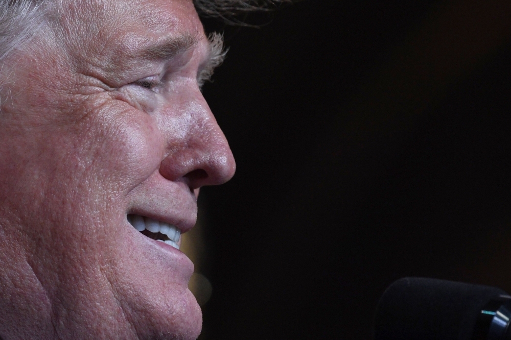 US President Donald Trump speaks at the National Republican Congressional Committee Annual Spring Dinner in Washington on Tuesday. — AFP