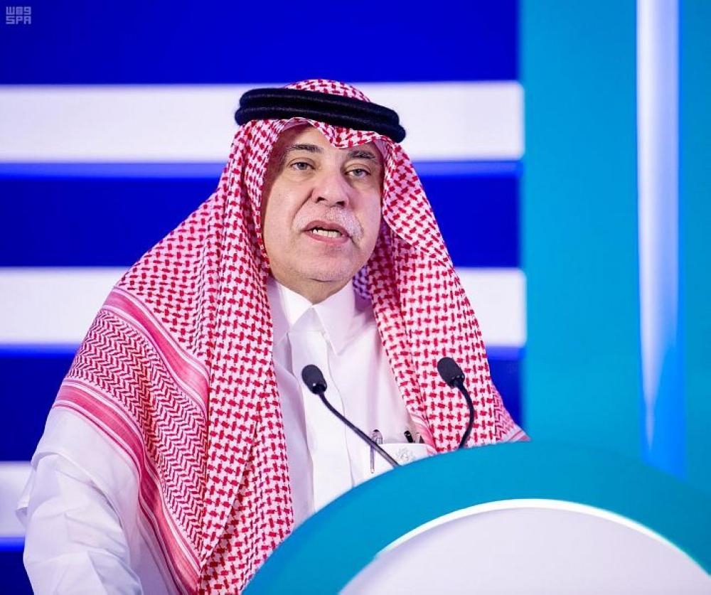 Minister of Commerce and Investment Majed Al-Qasabi addressing the Eastern Biban Forum in Dammam on Wednesday. — SPA