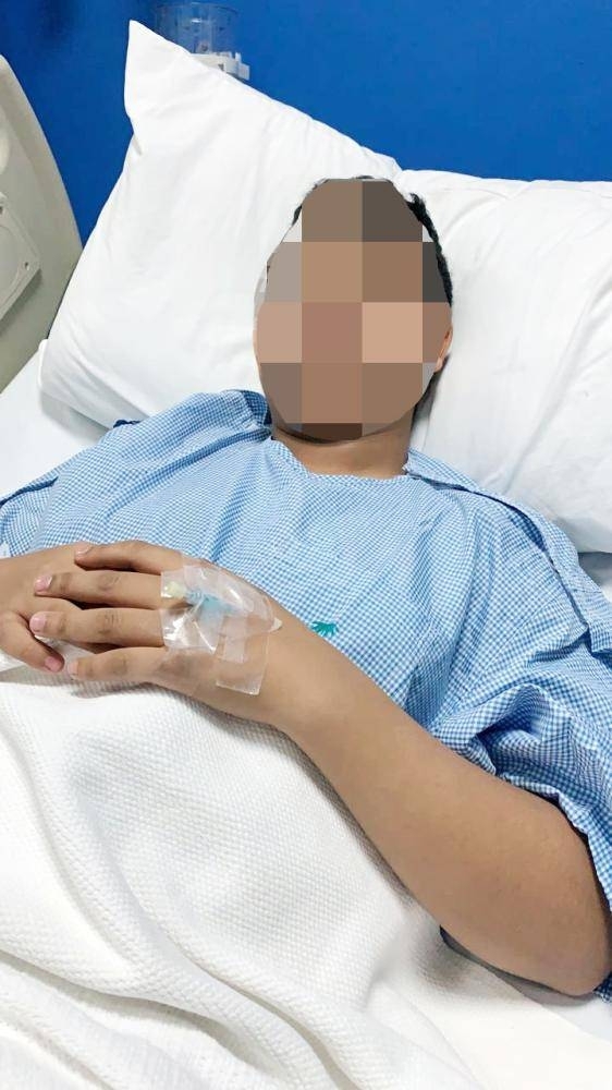 


The young Harithy recuperating at King Faisal Hospital in Taif.