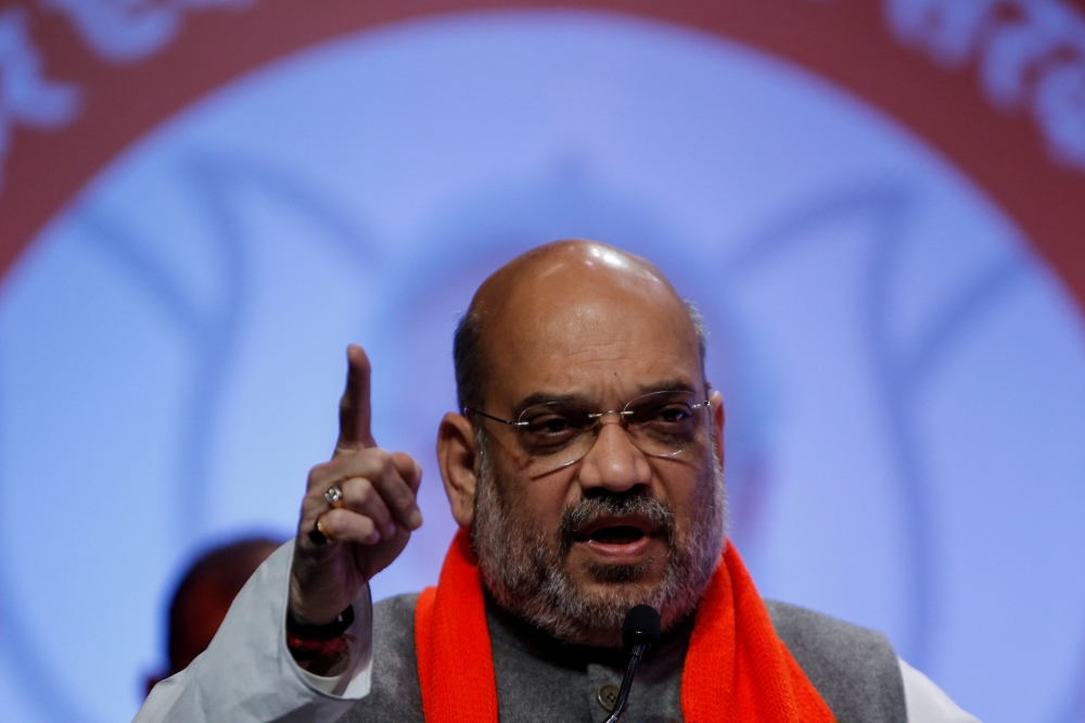 Amit Shah, president of India’s ruling Bharatiya Janata Party (BJP) addresses party workers in Ahmedabad, India, in this Feb. 12, 2019 file photo. — Reuters