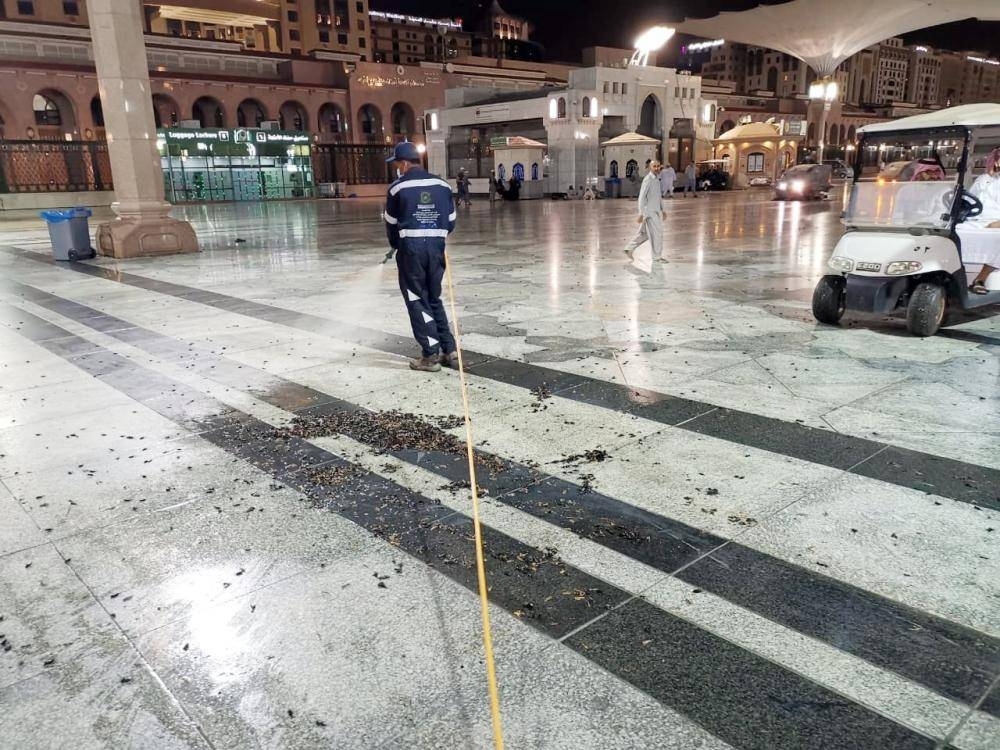 


The Madinah Municipality has deployed more than 150 workers to combat the insect infestation at the Prophet’s Mosque.