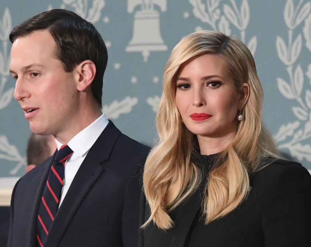 Ivanka Trump, right, and husband Jared Kushner arrive to attend the State of the Union address at the US Capitol in Washington in this Feb. 5, 2019 file photo. — AFP