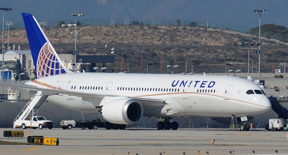 In this file photo a grounded United Boeing 787 Dreamliner is seen on the tarmac at Los Angeles International Airport. United Continental still expects to receive new Boeing 737 MAX planes in 2019 and does not expect a fight with the manufacturer over recovering costs from the planes' grounding, United executives said on Wednesday. — AFP