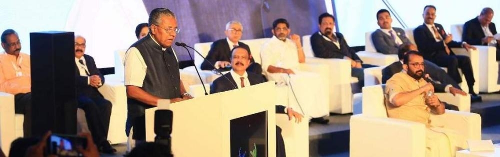 Goodwill Global Initiative officials presenting a memorandum to Kerala Speaker P. Sreeramakrishnan at a recent ceremony in Jeddah.  V.K.A Rauf, chief patron of Navodaya Cultural Forum, is also seen.