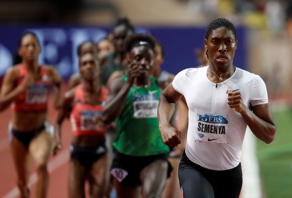 File photo shows South Africa's Caster Semenya winninf the Women's 800m event during the Diamond League at the Stade Louis II, Monaco. — Reuters