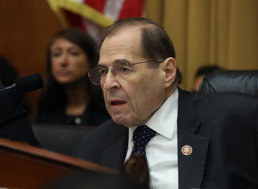 Chairman Jerrold Nadler speaks during a House Judiciary Committee hearing where Attorney General Robert Barr declined to appear, Capitol Hill in Washington on Thursday. — AFP