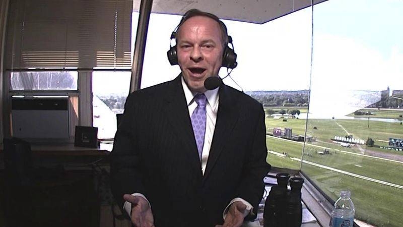 Larry Collmus has called American horse racing's Triple Crown for NBC since 2011, but he is probably best known for what would have remained an obscure race if not for a confluence of factors that set in motion what became a viral video.