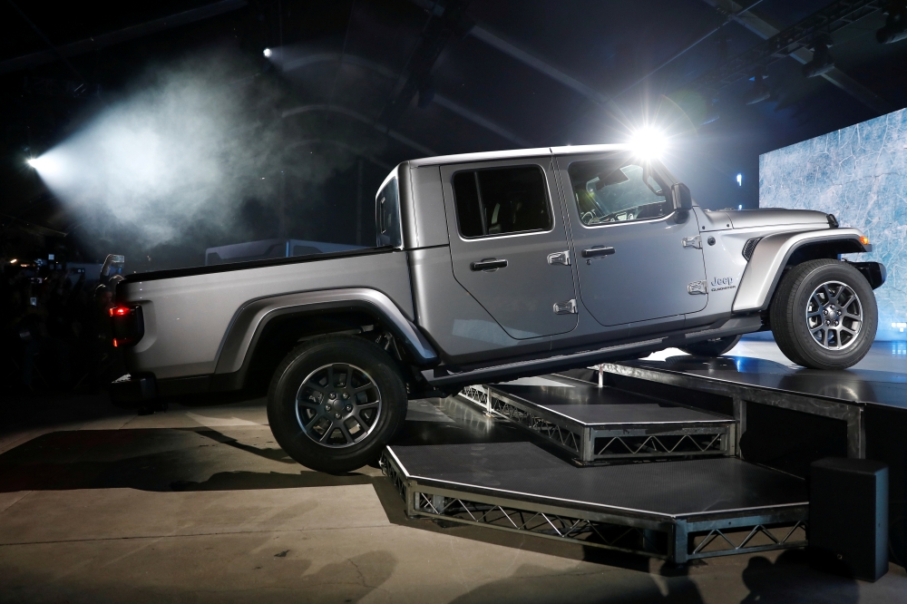 File photo of the 2020 Jeep Gladiator is introduced during a Jeep press conference at the Los Angeles Auto Show in Los Angeles, California, US . — Reuters