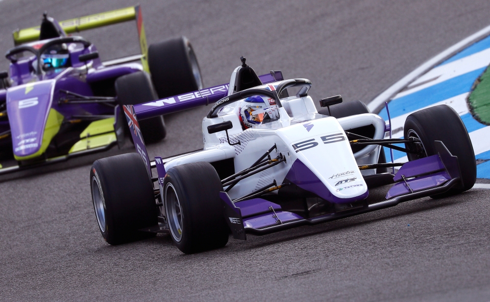 Britain's Jamie Chadwick in action during practice of the W Series in Hockenheim, Germany, on Friday. — Reuters 