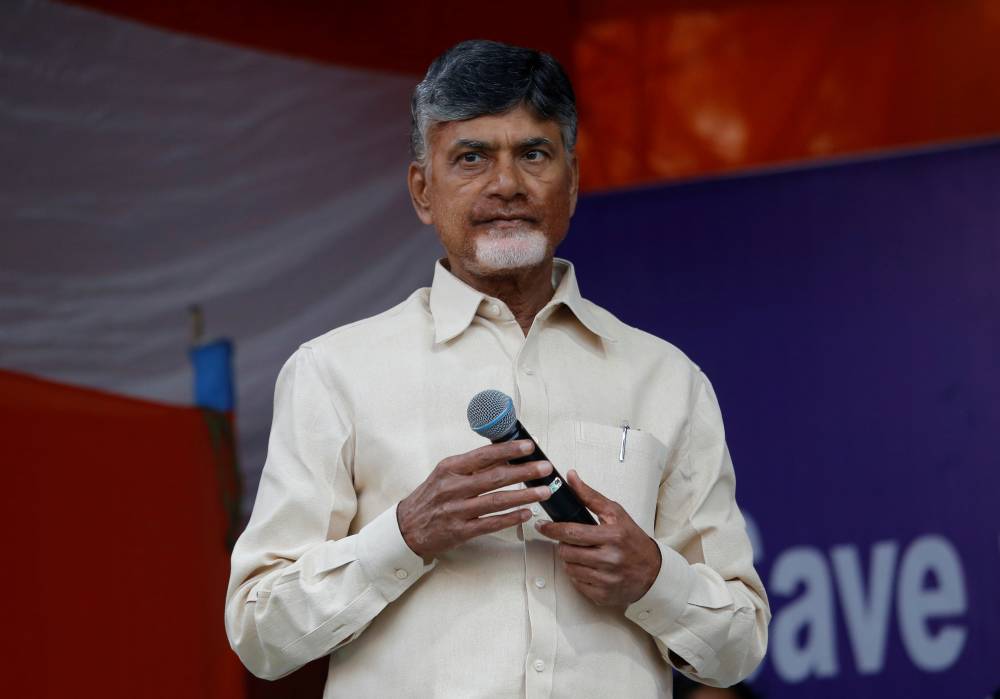 N Chandrababu Naidu, chief minister of India's southern state of Andhra Pradesh. — Reuters