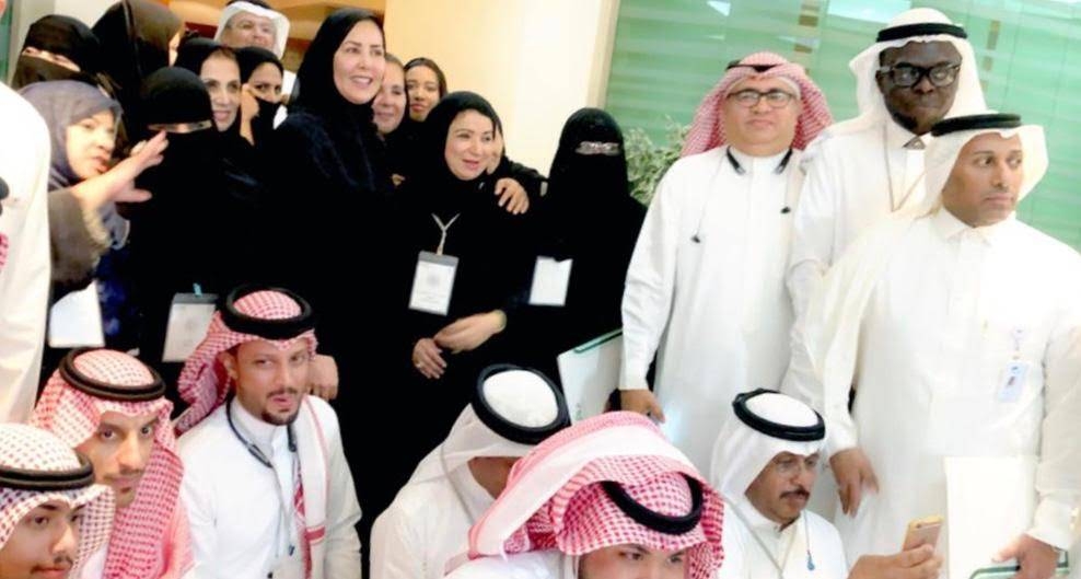Princess Adela Bint Abdullah addressing the press conference at the launch of the 20th edition of the annual exhibition 