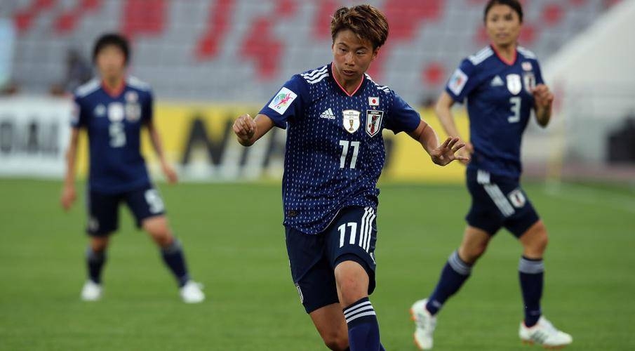 Prolific striker Mina Tanaka, seen in action in this file photo, has been omitted by Japan coach Asako Takakura from her squad for the women's World Cup on Friday.