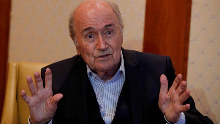 Former FIFA President Sepp Blatter gestures during an interview with Reuters in Zurich, Switzerland in this April 10, 2018 file photo. — Reuters