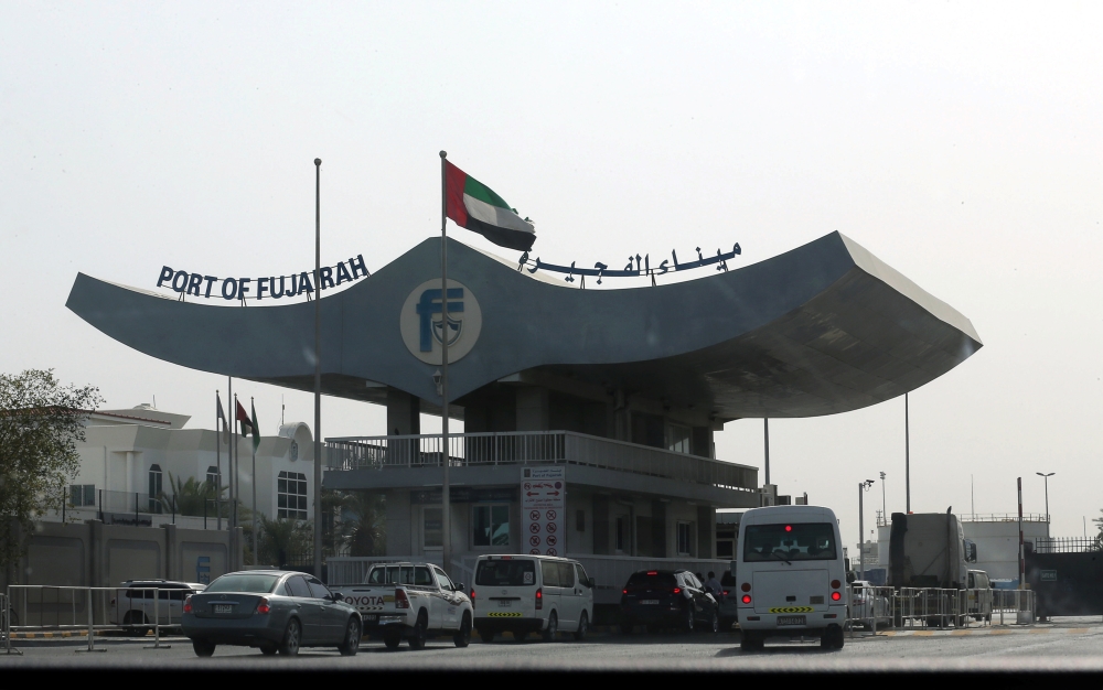 General view of the Port of Fujairah, United Arab Emirates, on Monday. — Reuters