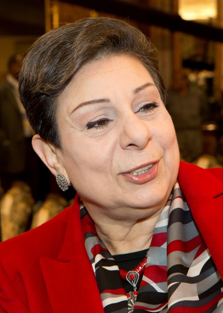 Palestinian legislator and activist Hanan Ashrawi attends the first International Conference Of Council for Arab and International Relations in Kuwait City in this Feb. 11, 2013 file photo. — Reuters