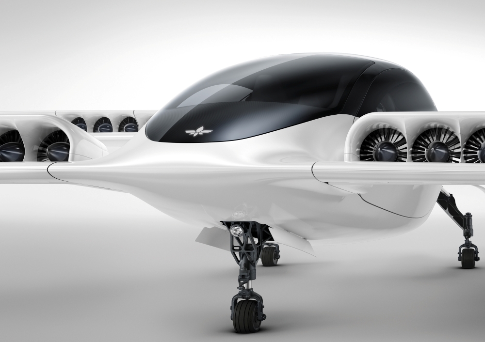 A undated handout illustration obtained from the Lilium website on Thursday, shows a battery-powered five-seater aircraft prototype, that Lilium hopes to bring into service by 2025. — Reuters