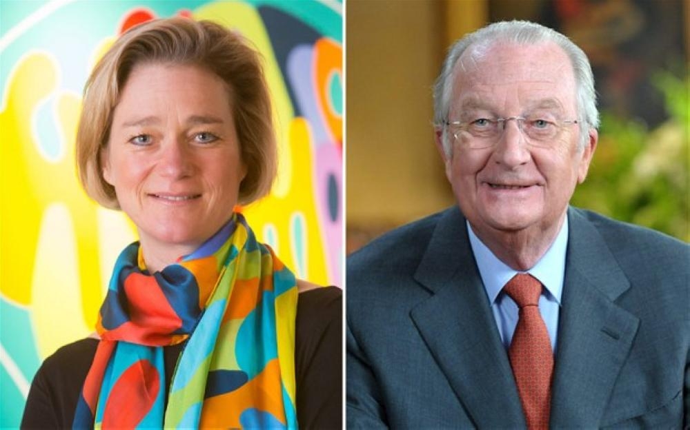 King Albert II of Belgium, right, and Belgian artist Delphine Boel, who is seeking court recognition of the king as her father, are seen in this file combo picture. — Courtesy photo	
