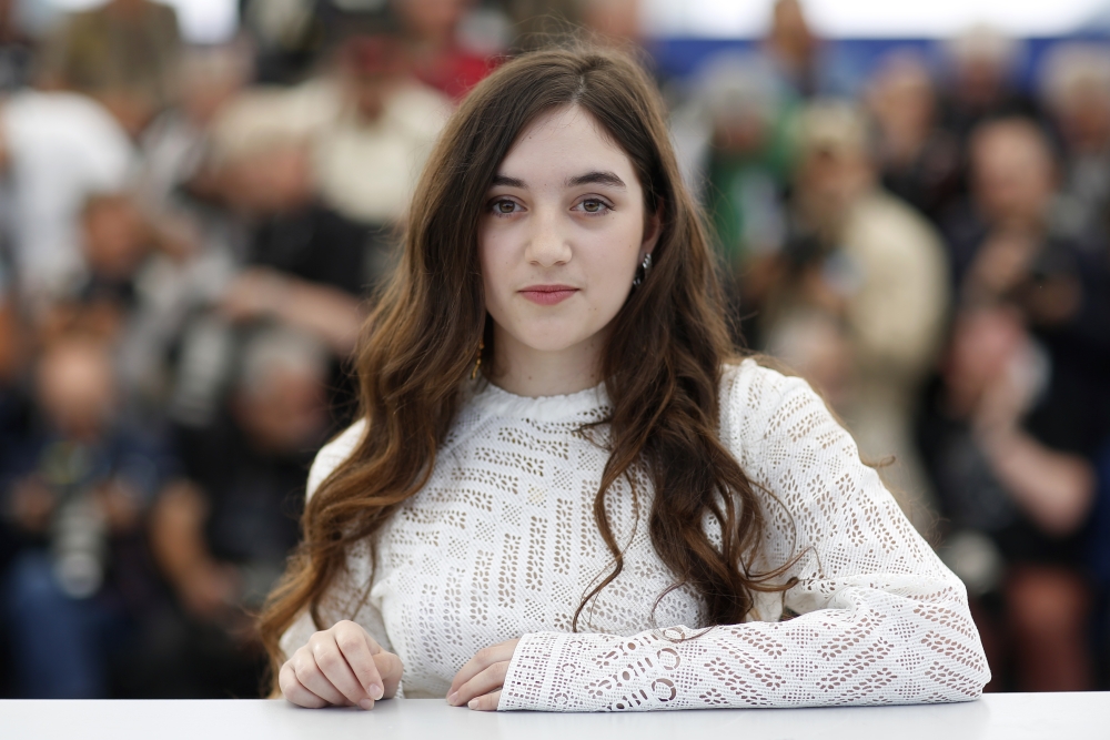 Cast member Luana Bajrami poses at a photocall for the film 