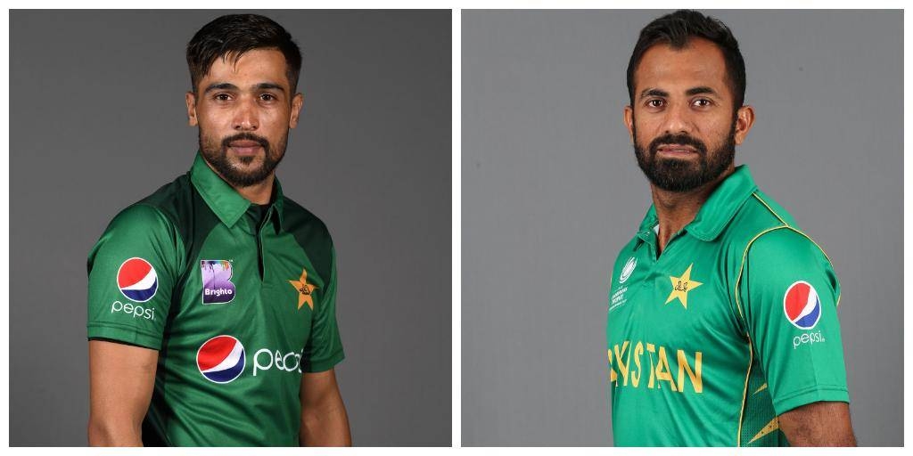 Fast bowlers Wahab Riaz, right, and Mohammad Amir have been drafted in to Pakistan's final 15-man squad for the World Cup along with middle-order batsman Asif Ali, the country's cricket board (PCB) said on Monday.