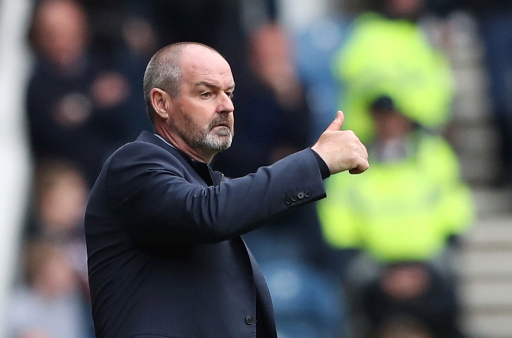 File photo shows Kilmarnock manager Steve Clarke during the Scottish Premiership match against Rangers at Ibrox, Glasgow, Britain. — Reuters
