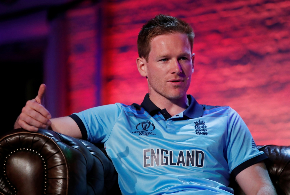 England's Eoin Morgan speaks during the press conference in London on Thursday. — Reuters