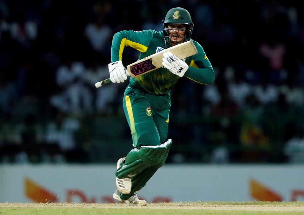 South Africa's Quinton de Kock runs between wickets during an ODI match against Sri Lanka in Colombo in this file photo. — Reuters