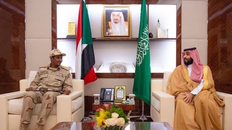 Crown Prince Muhammad Bin Salman holds talks with deputy head of Sudan’s Transitional Military Council Gen. Mohamed Hamdan Dagalo in Jeddah on Thursday. — SPA