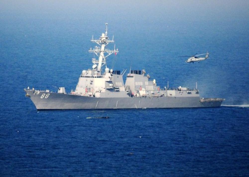 US warship sails in disputed South China Sea amid trade tensions in this file photo. — AFP