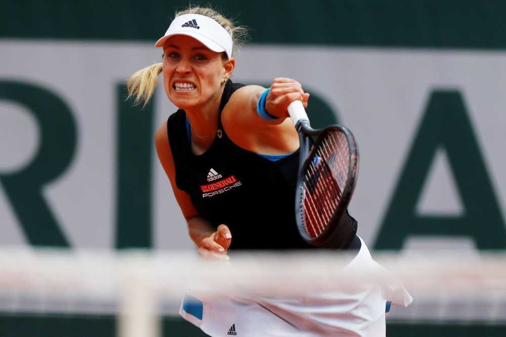 Germany's Angelique Kerber in action during her first round match against Russia's Anastasia Potapova at Roland Garros, Paris, on Sunday. — Reuters