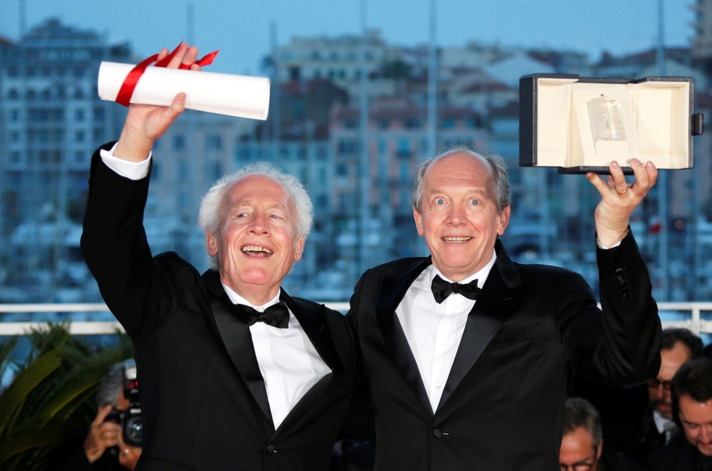 Directors Jean-Pierre Dardenne and Luc Dardenne, 'Best Director' award winners for their film 