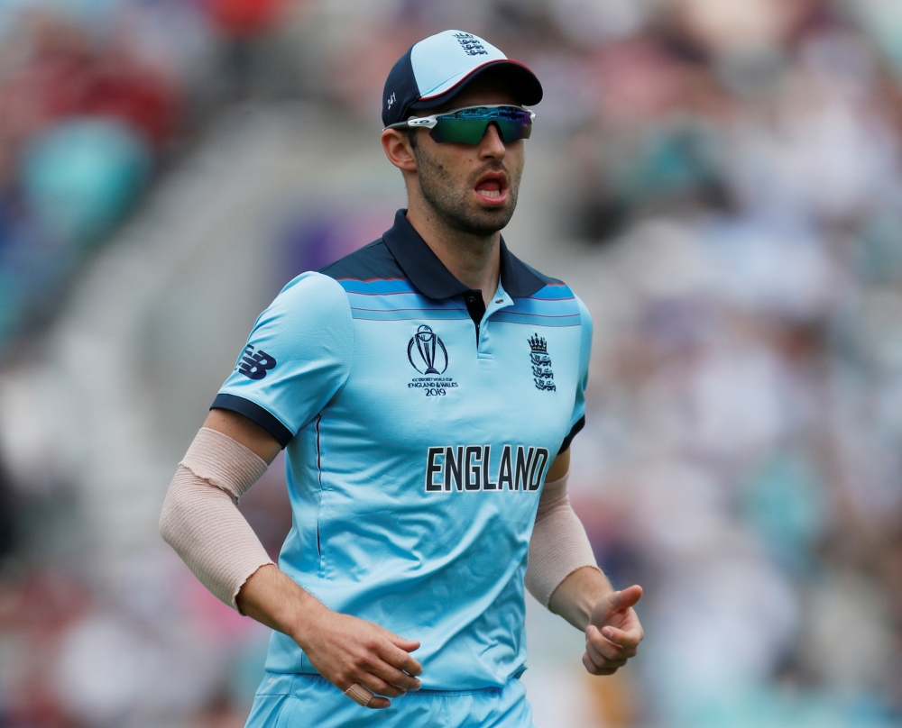 England's Mark Wood in action during the warm-up match against Afghanistan at Kia Oval, London, on Monday. — Reuters