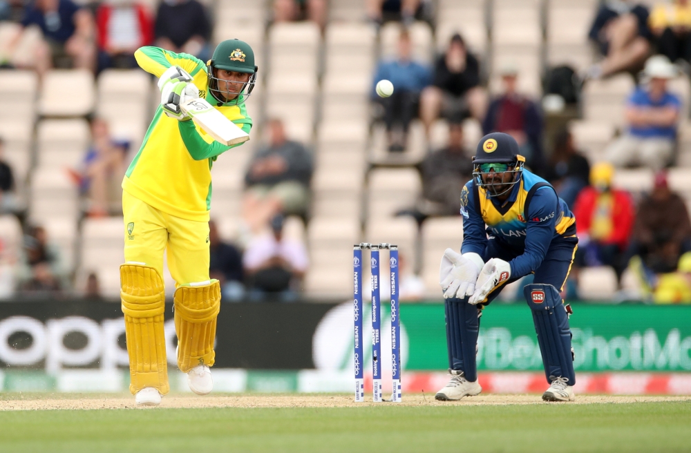 Australia's Usman Khawaja in action during the ICC Cricket World Cup warm-up match against  Sri Lanka at The Ageas Bowl, Southampton, Britain, on Monday. — Reuters