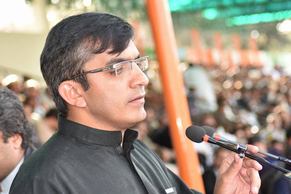 Moshin Dawar, an MP and leading member of the Pashtun Protection Movement (PTM), disputes claims activists assaulted the military during a protest near a checkpoint along the Afghan border Sunday. — courtesy Twitter