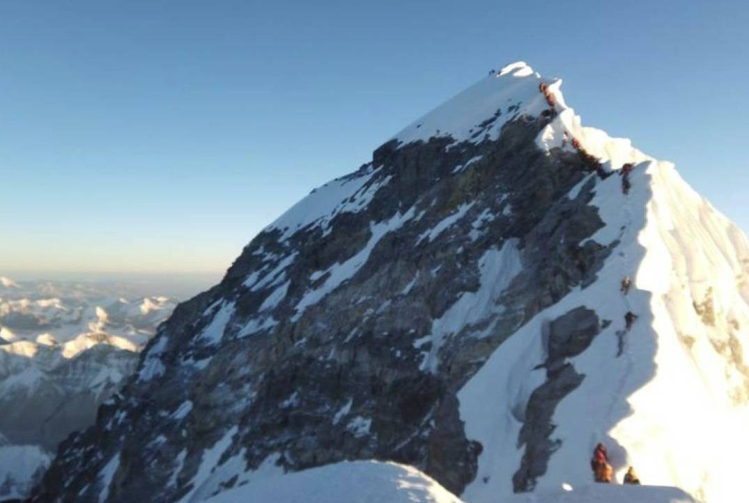 Climbers make their way to the summit of Everest, Nepal, in this recent picture. — Reuters