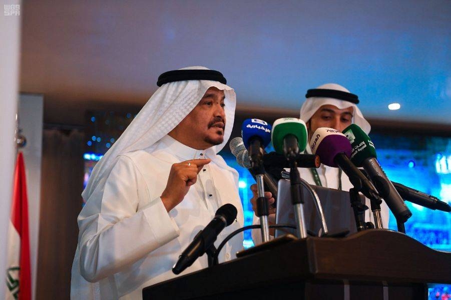 Minister of Haj and Umrah Mohammed Benten speaks at a press conference in Makkah. — SPA