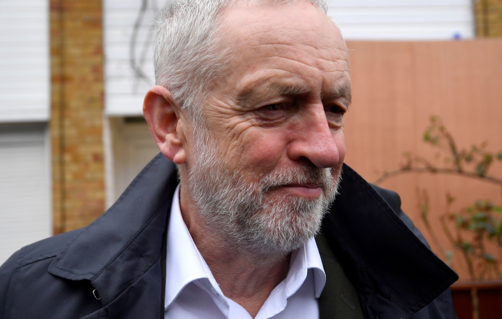 Britain's opposition Labour Party leader Jeremy Corbyn leaves his home in London in this April 3, 2018 file photo. — Reuters