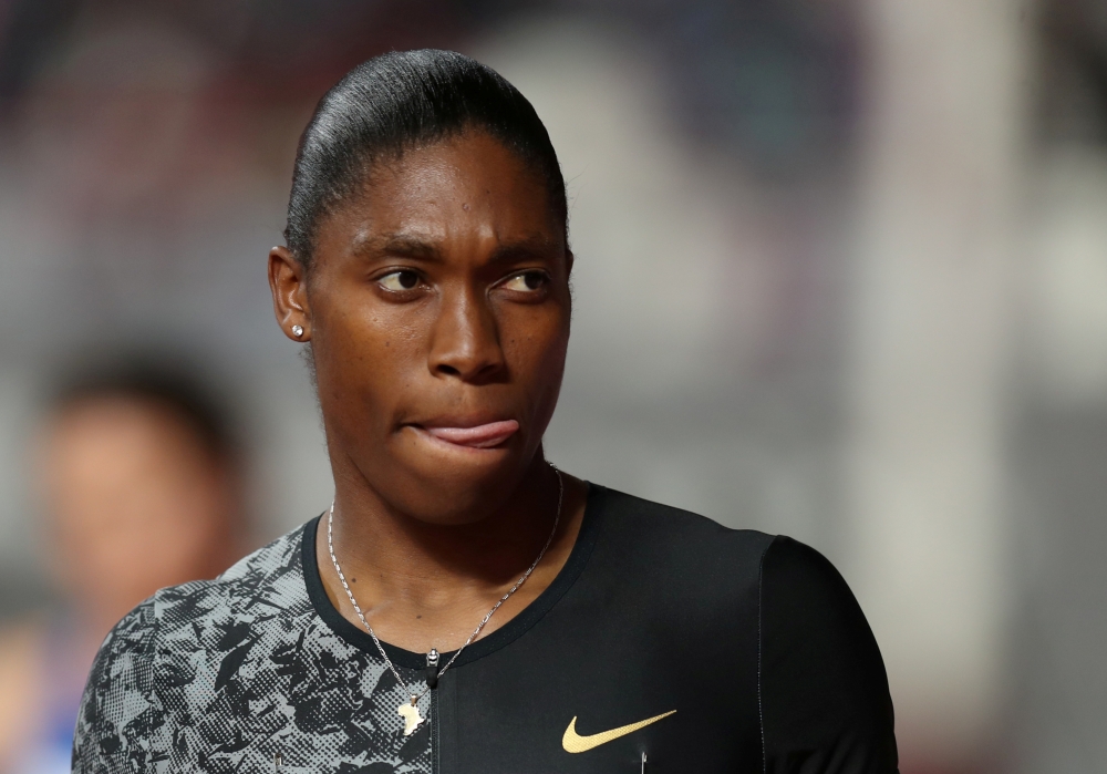 South Africa's Caster Semenya before the women's 800m in the Diamond League at the Khalifa International Stadium, Doha, Qatar, in this file photo. — Reuters