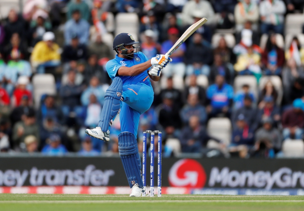 India's Rohit Sharma in action during the ICC Cricket World Cup match against South Africa at The Ageas Bowl, Southampton, Britain, on Wednesday. —  Reuters