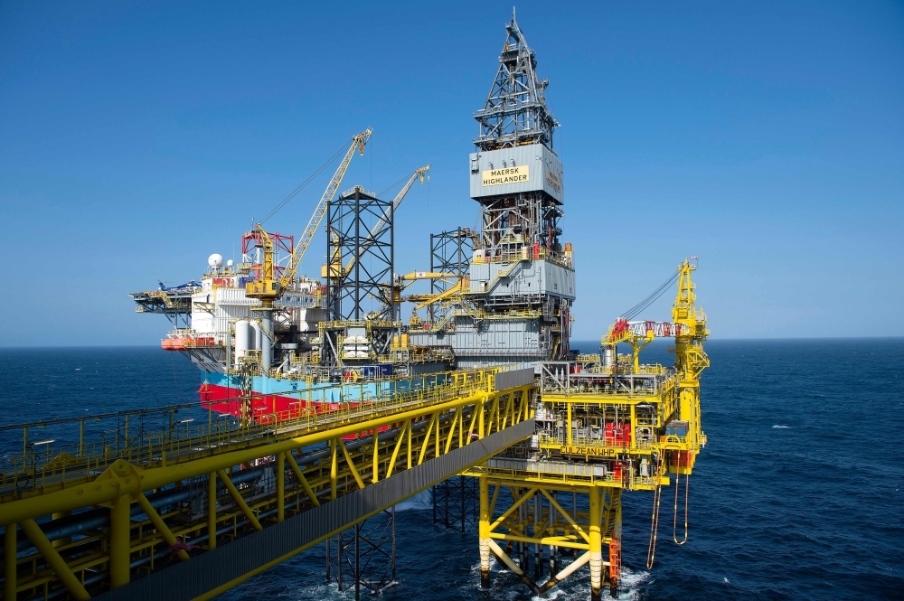The Total Culzean platform is pictured on the North Sea, about 45 miles (70 kilometres) east of the Aberdeen, Europe's self-proclaimed oil capital on Scotland's northeast coast, on April 8, 2019. — AFP