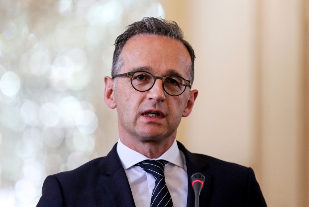 German Foreign Minister Heiko Maas gives a joint press conference with his Iranian counterpart (unseen) in the capital Tehran on Monday. — AFP