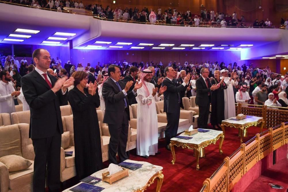 Saudi opera singer Sawsan Al-Bahiti opening the event with the Kingdom’s national anthem, which was sung in operatic style.