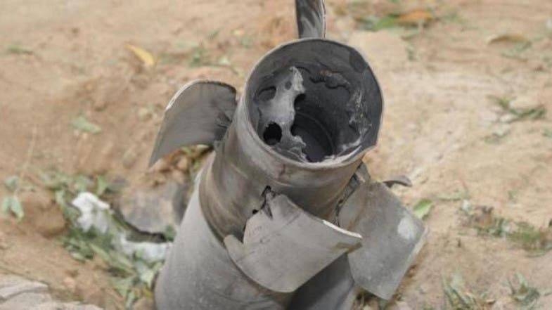 Remnants of an earlier missile fired by Houthis. — File photo