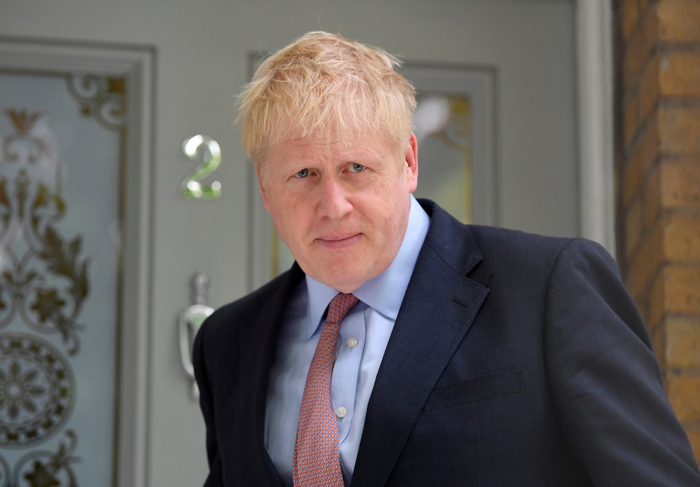 Boris Johnson, leadership candidate for Britain's Conservative Prime Minister, leaves home in London in this June 15, 2019 file photo. — Reuters