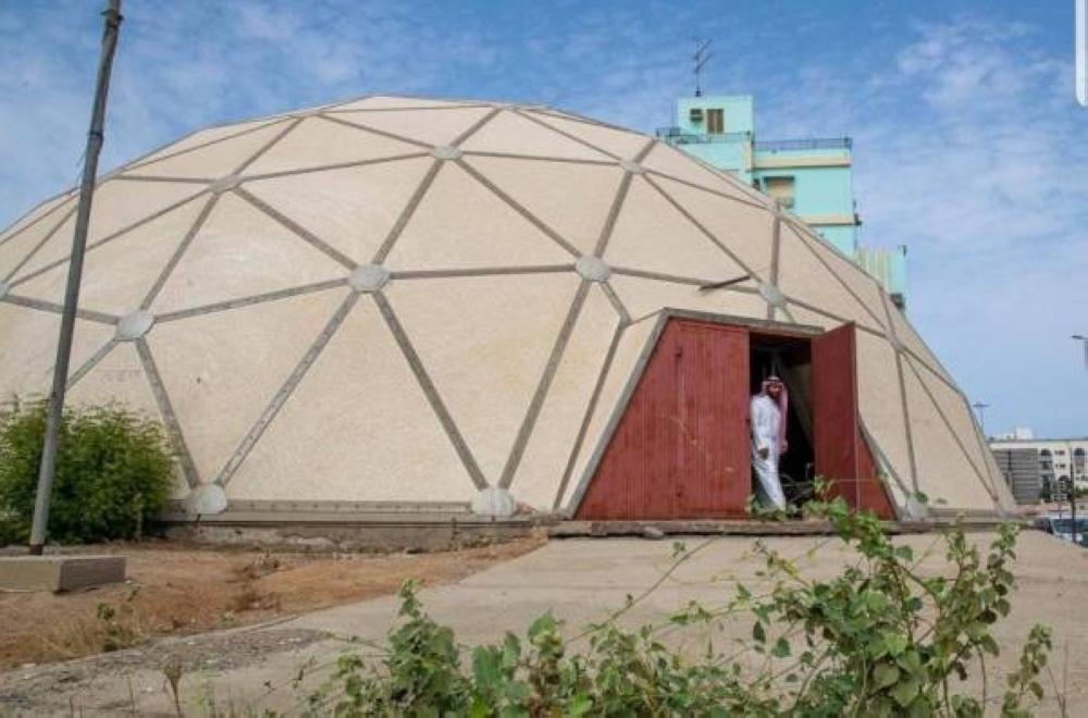 The Jeddah Dome, the first art gallery built in the Red Sea coastal city in the 1970s. Located at the intersection of Palestine Road with King Fahd Road, the dome has been a victim of neglect for decades.