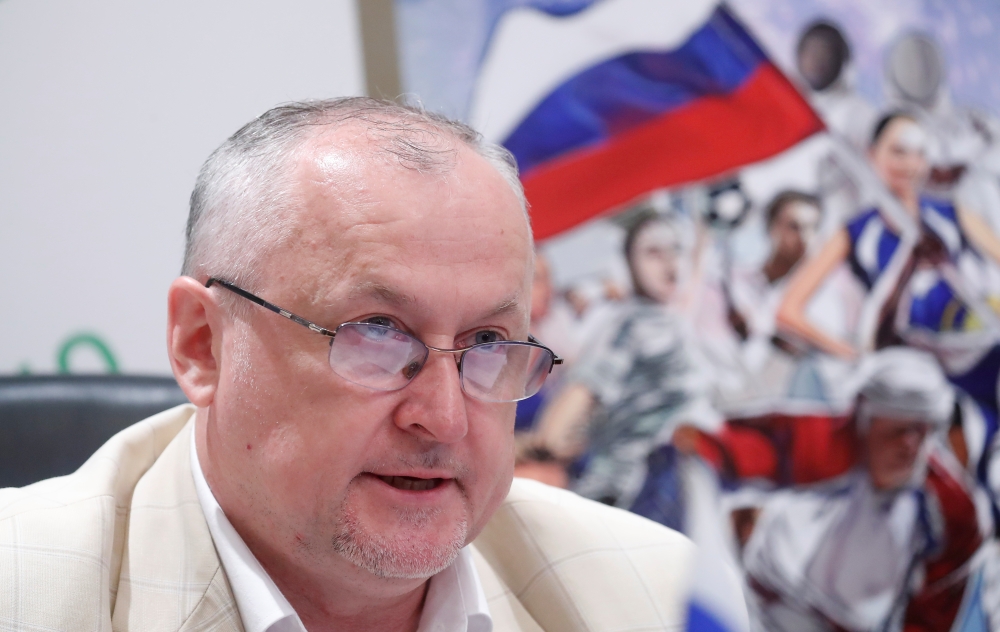 Yuri Ganus, director general of Russian Anti-Doping Agency (RUSADA), speaks during a news conference in Moscow, Russia Wednesday. — Reuters