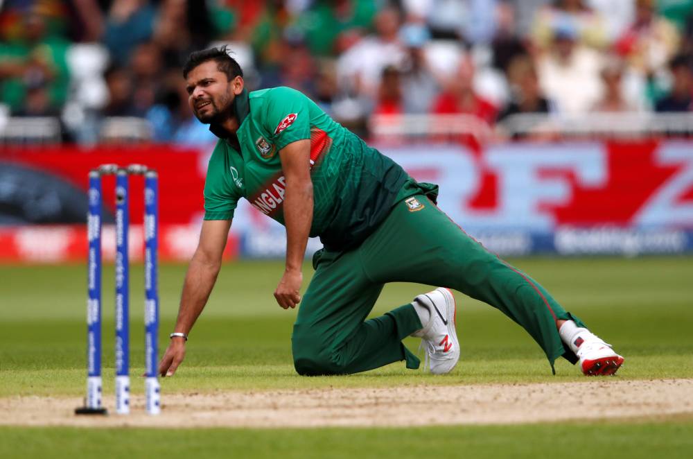 Bangladesh's Mashrafe Mortaza during the ICC Cricket World Cup match against Australia at Trent Bridge, Nottingham, Britain, on Thursday. —  Reuters