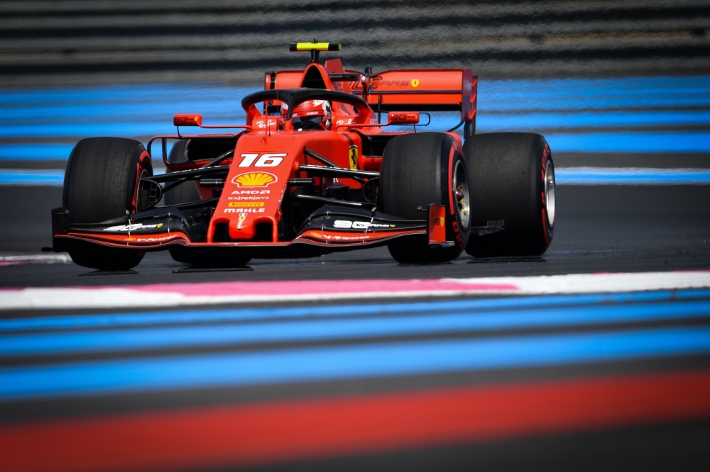 Ferrari's Monegasque driver Charles Leclerc drives during the first practice session at the Circuit Paul Ricard in Le Castellet, southern France, on Friday, ahead of the Formula One Grand Prix de France. Ferrari believe they have 'overwhelming' new evidence to prove that Canadian Grand Prix stewards were wrong in imposing a time penalty. — AFP